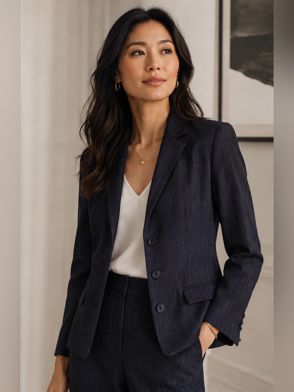 NWT Halogen Pinstripe Blazer XS